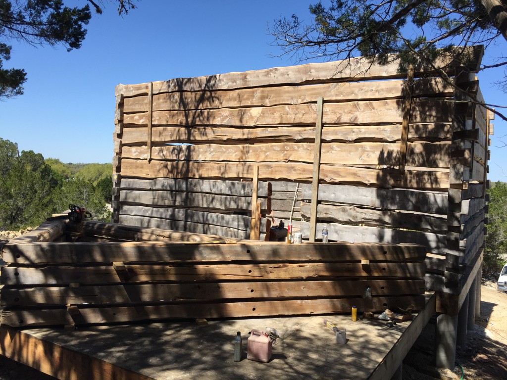 Trusses from behind the house.